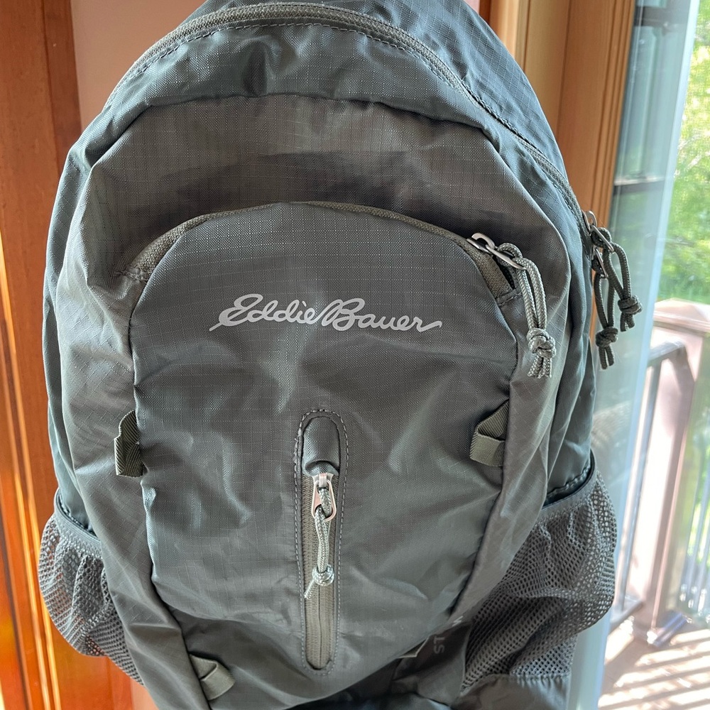 Eddie Bauer Olive Green Stowaway Backpack - Great Condition